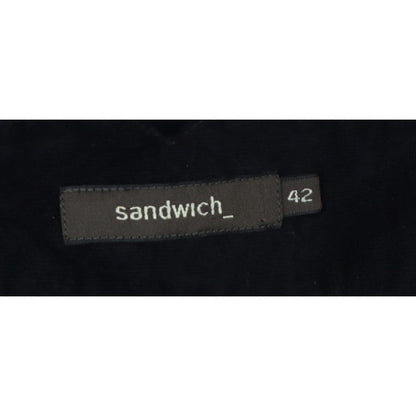 Sandwich Women’s Black UK 14 Corduroy Tapered Button Trousers