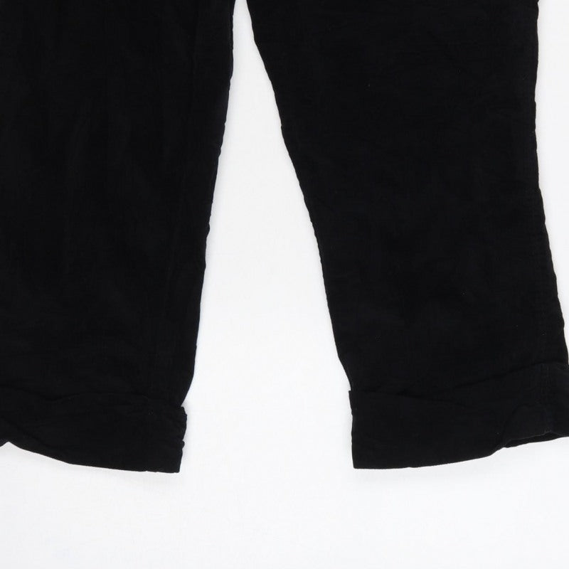 Sandwich Women’s Black UK 14 Corduroy Tapered Button Trousers