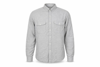 Reiss Men’s Grey M Cotton Button-Down Long Sleeve Utility Shirt