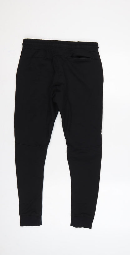 Vanquish Fitness Men’s Black Small Slim Fit Logo Jogger Trousers