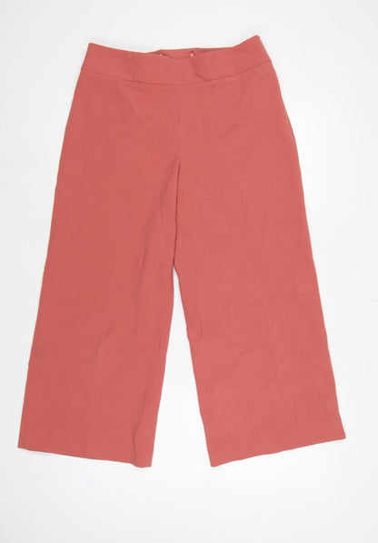Madeleine Women Pink UK 12 High Rise Straight Leg Dress Trousers