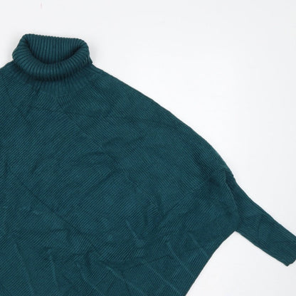 Nuna Lie Women’s Green S Cable Knit Roll Neck Oversized Jumper