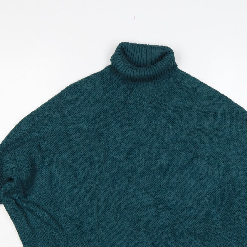 Nuna Lie Women’s Green S Cable Knit Roll Neck Oversized Jumper