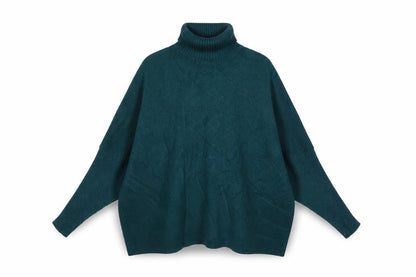 Nuna Lie Women’s Green S Cable Knit Roll Neck Oversized Jumper