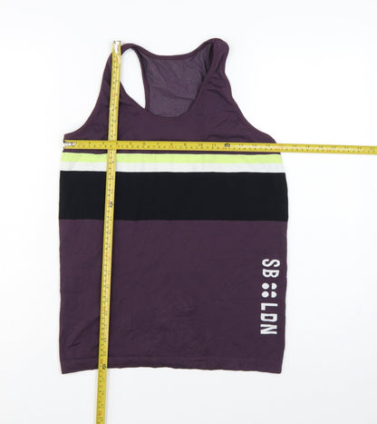Sweaty Betty Women’s Purple L Racerback Colourblock Gym Tank Top