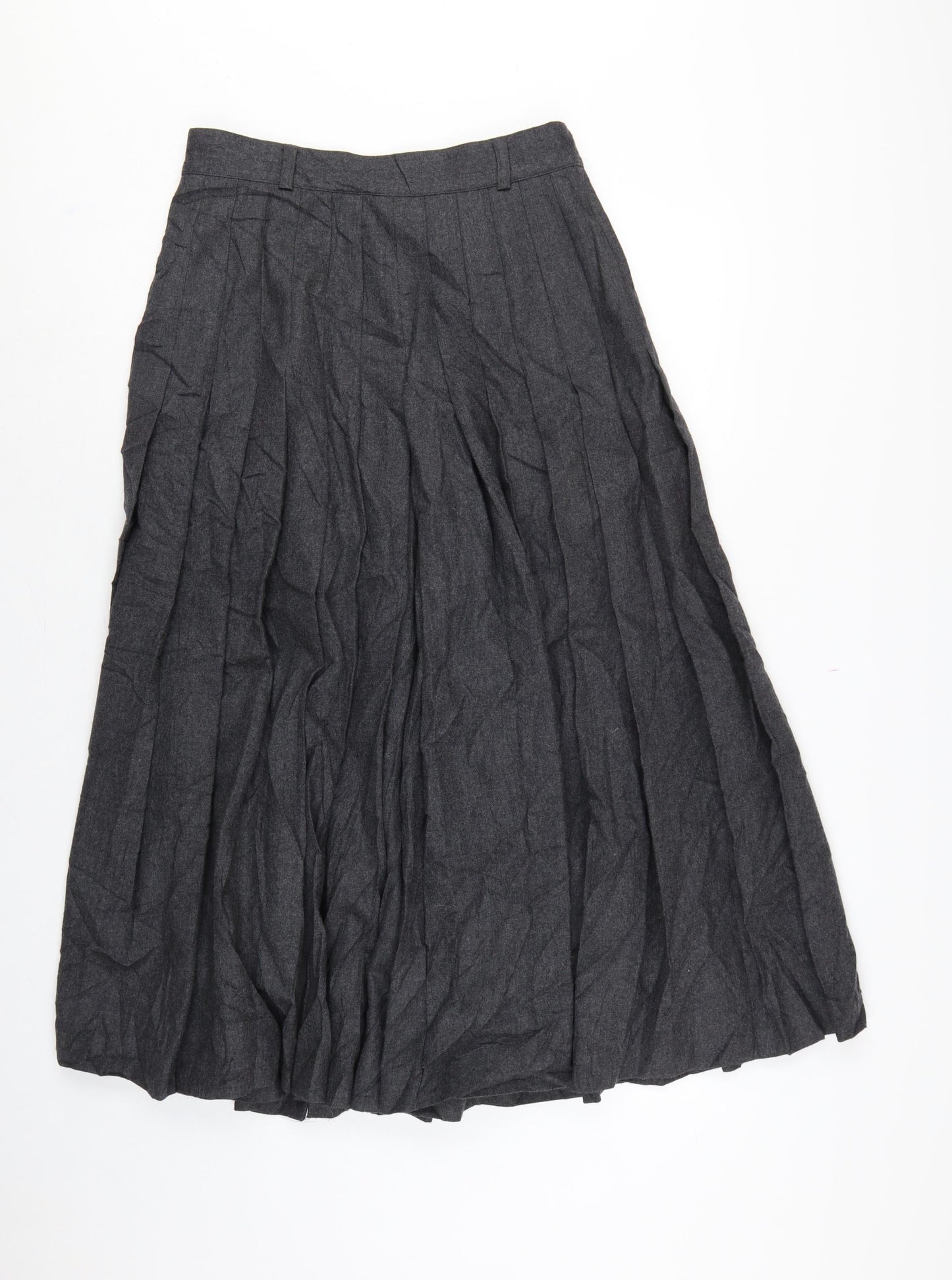 Escada Women Grey UK 10 Long A-Line Wool Cashmere Skirt