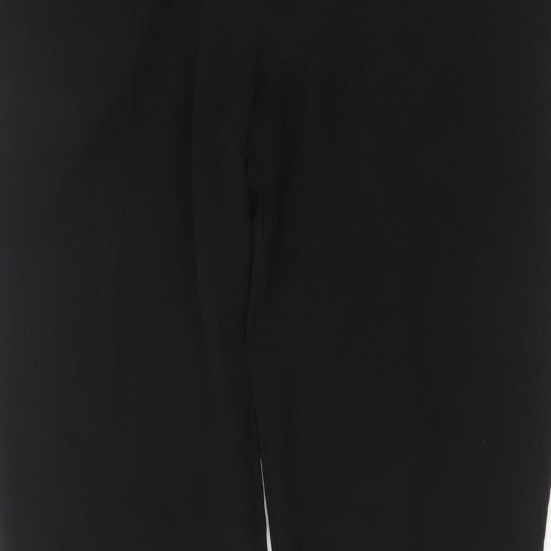 Marks and Spencer Women Black UK 16 Tapered Tailored Dress Trousers