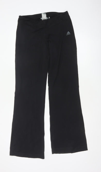Adidas Women’s Black UK 14 Performance Essentials Flared Trousers