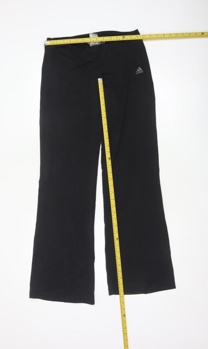 Adidas Women’s Black UK 14 Performance Essentials Flared Trousers