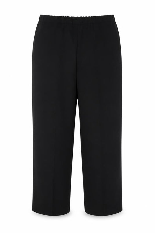 Isle Women’s Black Size 14 Straight Leg Elastic Waist Trousers