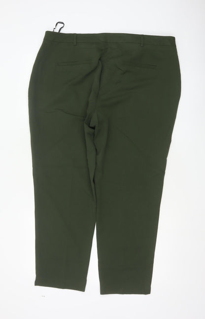 Dorothy Perkins Women Green UK 10 Tailored Ankle Tapered Trousers