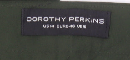 Dorothy Perkins Women Green UK 10 Tailored Ankle Tapered Trousers
