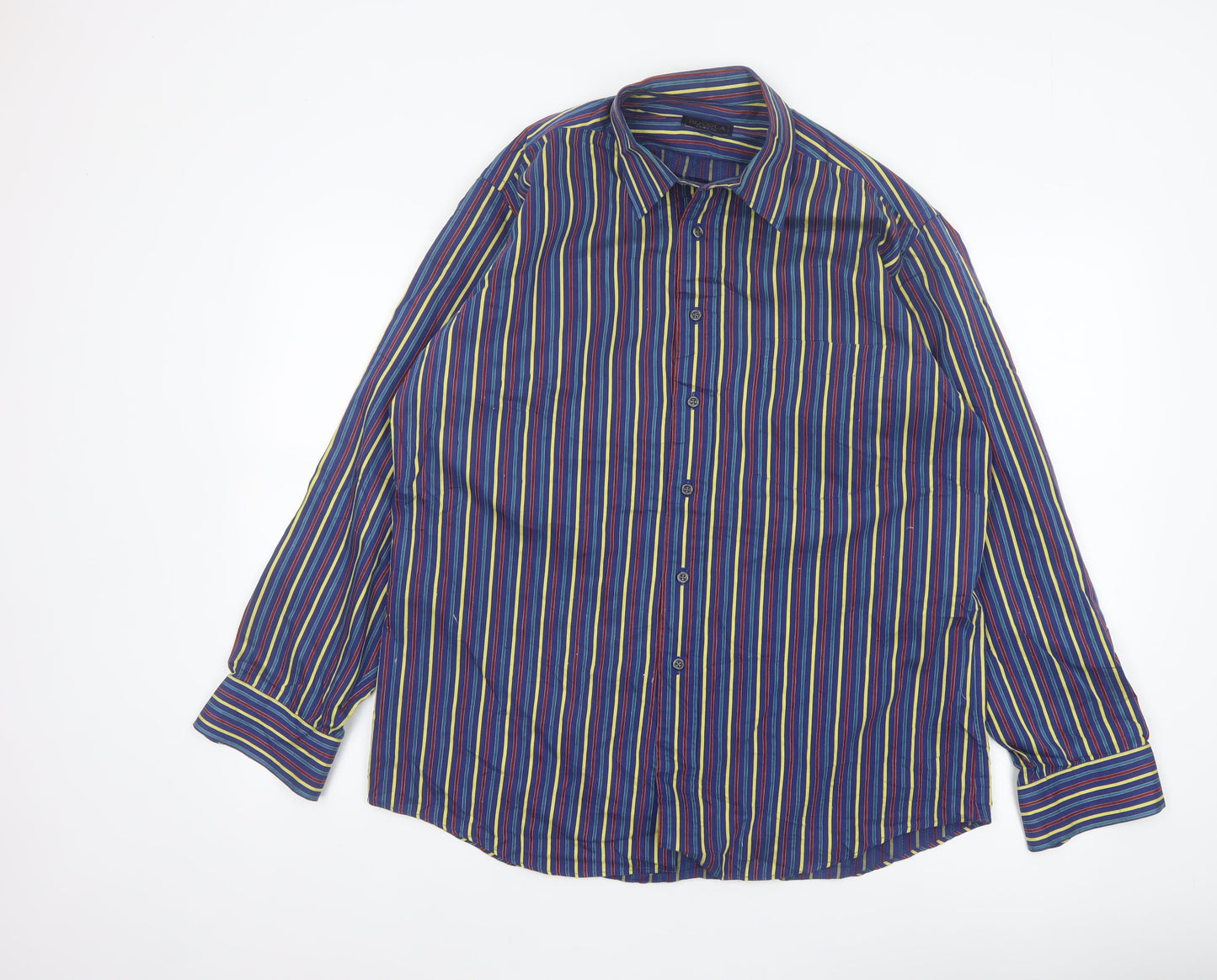 Rocola Samyta Men’s Multicoloured Striped 15.5 Long Sleeve Shirt