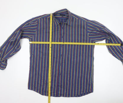 Rocola Samyta Men’s Multicoloured Striped 15.5 Long Sleeve Shirt