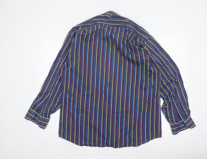 Rocola Samyta Men’s Multicoloured Striped 15.5 Long Sleeve Shirt