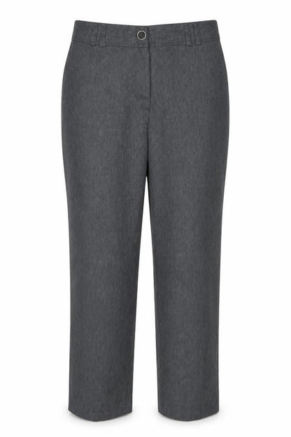 Marks & Spencer Women Grey UK 12 Short Tapered High Waist Trousers