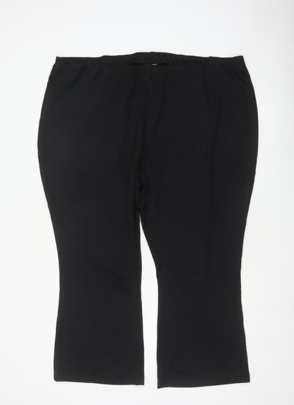 Damart Women’s Black UK 28 Flared Stretch Pull-On Trousers
