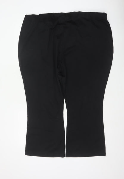 Damart Women’s Black UK 28 Flared Stretch Pull-On Trousers