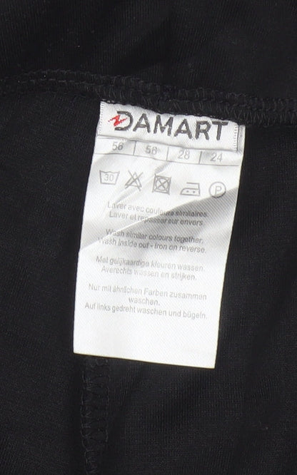 Damart Women’s Black UK 28 Flared Stretch Pull-On Trousers