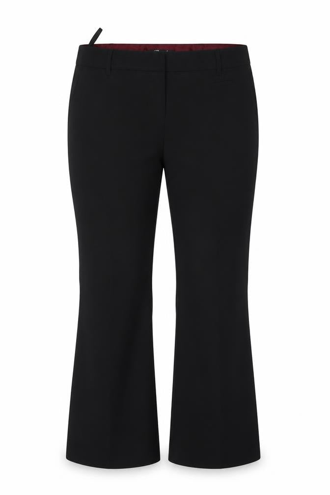 Peacocks Women's Black Size 14 Flared Smart Dress Trousers