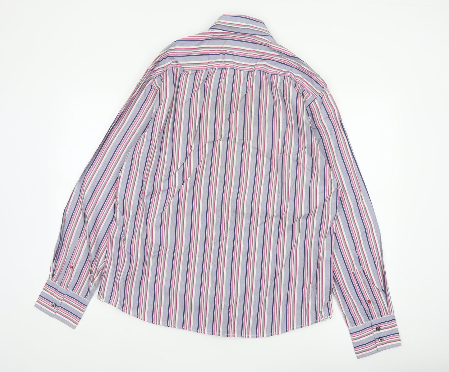 Marks & Spencer Autograph Men’s XL Multicolour Striped Cotton Shirt