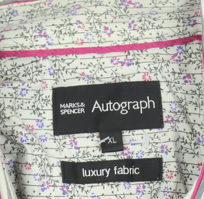 Marks & Spencer Autograph Men’s XL Multicolour Striped Cotton Shirt