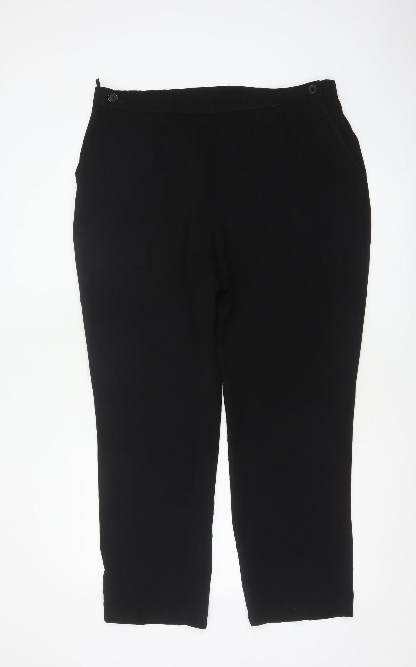 Marks & Spencer Women Black Size 18 Tailored Straight Dress Trousers
