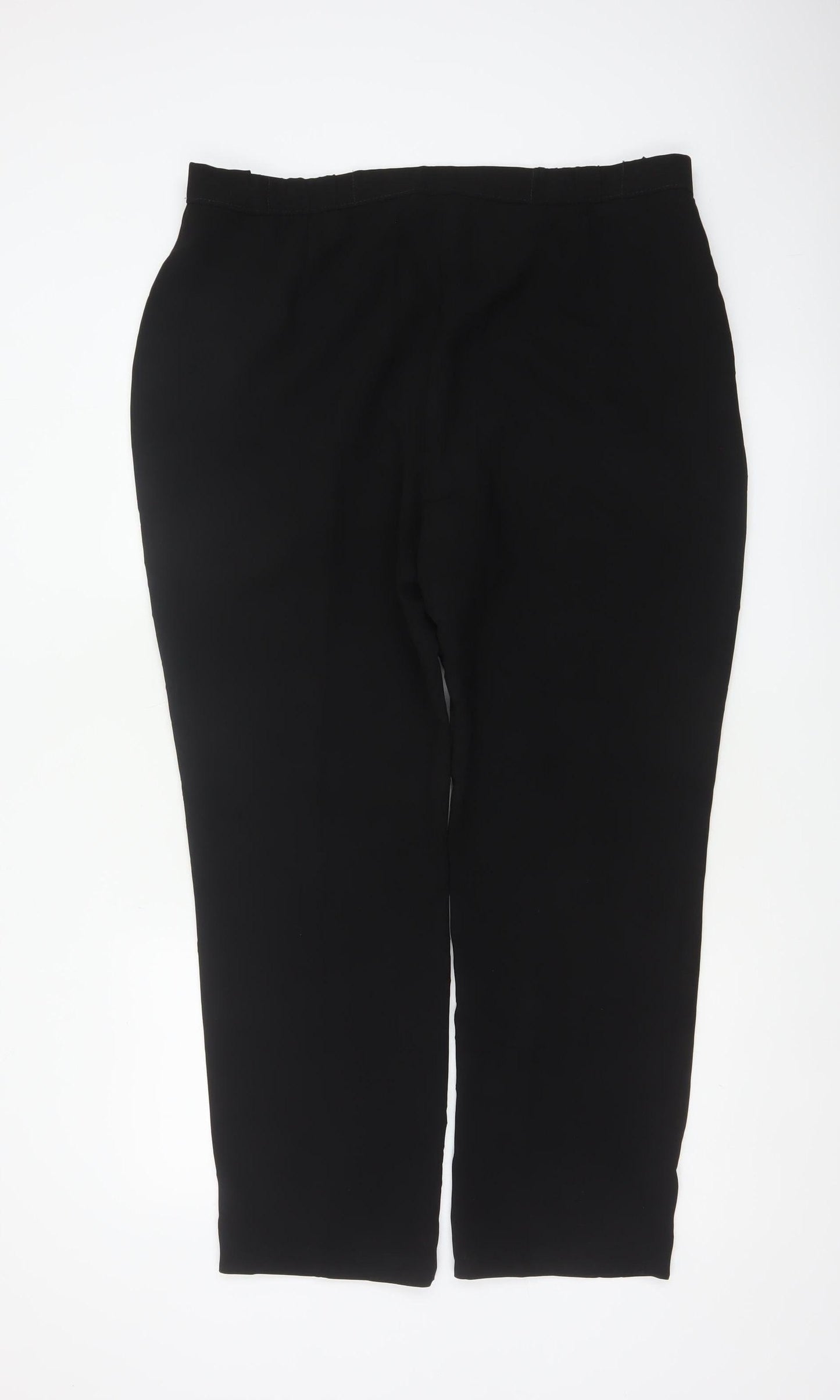 Marks & Spencer Women Black Size 18 Tailored Straight Dress Trousers
