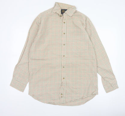 Viyella Men's Multicoloured Check Cotton Shirt 15.5 Button-Down Long Sleeve