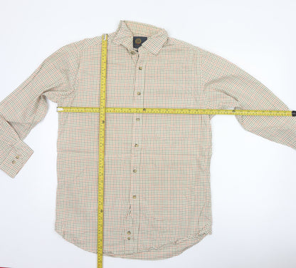 Viyella Men's Multicoloured Check Cotton Shirt 15.5 Button-Down Long Sleeve