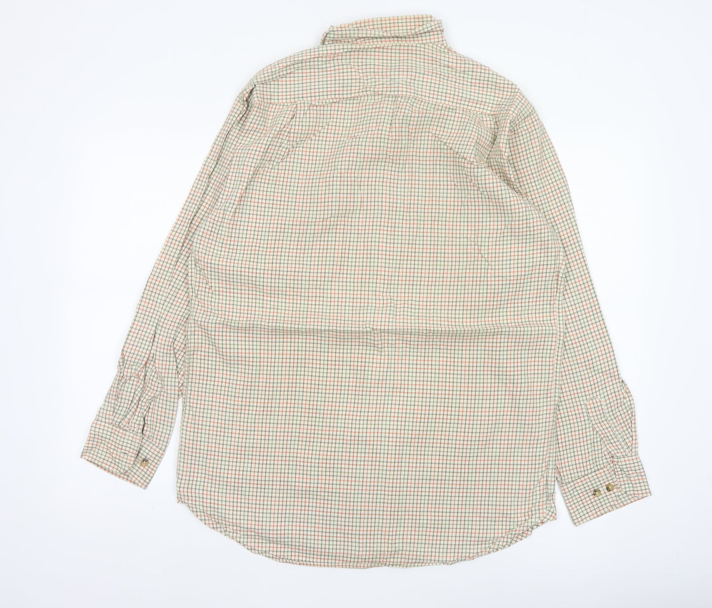 Viyella Men's Multicoloured Check Cotton Shirt 15.5 Button-Down Long Sleeve