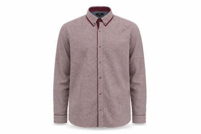 Next Men’s Red Geometric Print Cotton Button-Down Shirt XL