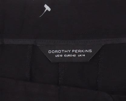 Dorothy Perkins Women’s Black UK 14 Tapered Stretch Work Trousers