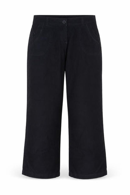Marks & Spencer Women Black Linen Cotton Straight Trousers UK 12