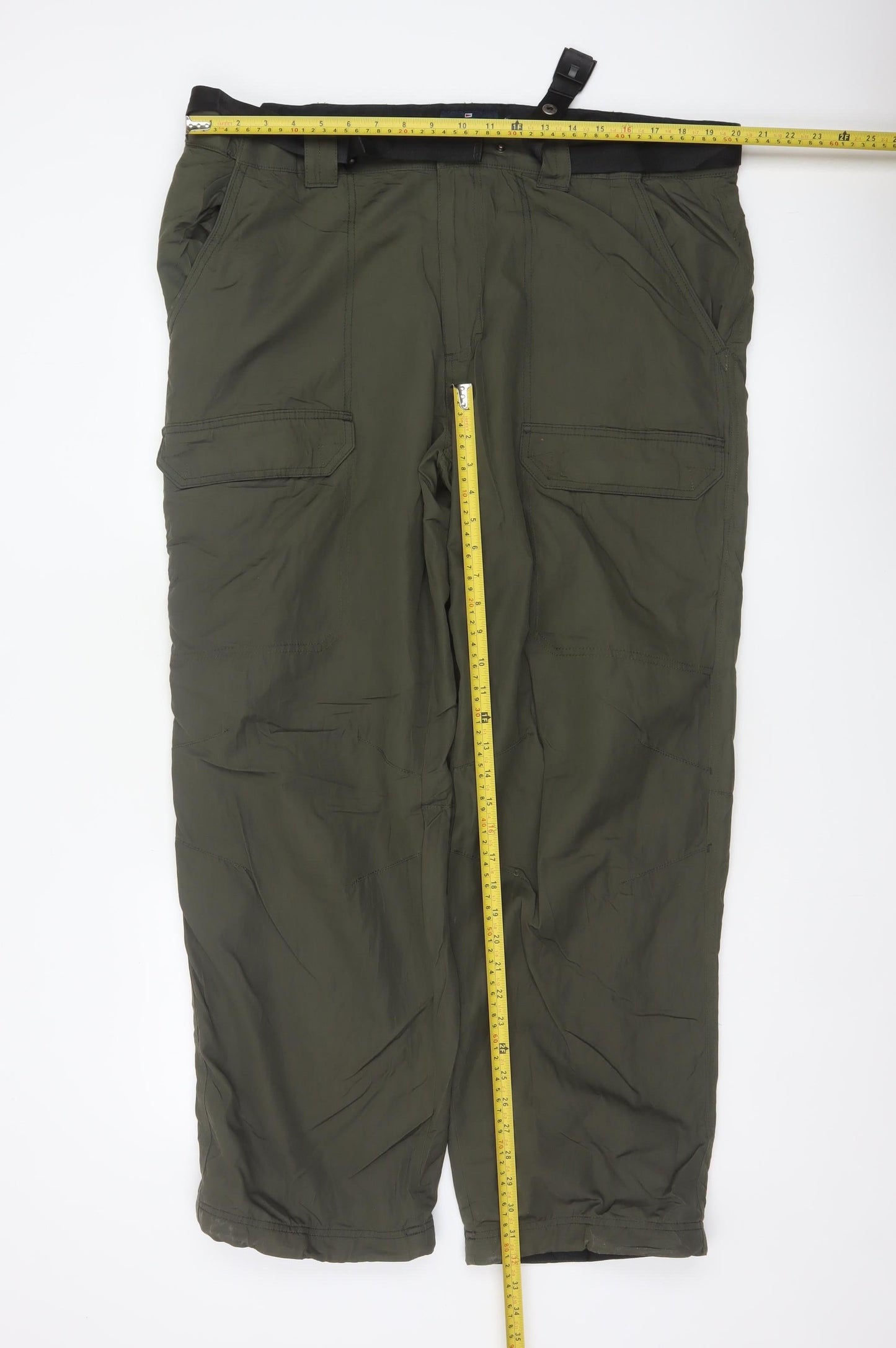 Marks & Spencer Men Green 40W 31L Thermal Stormwear Cargo Trousers