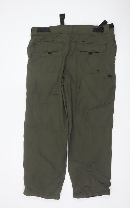 Marks & Spencer Men Green 40W 31L Thermal Stormwear Cargo Trousers