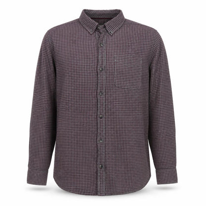 FatFace Men’s Purple Check Cotton Button-Down Shirt Size M