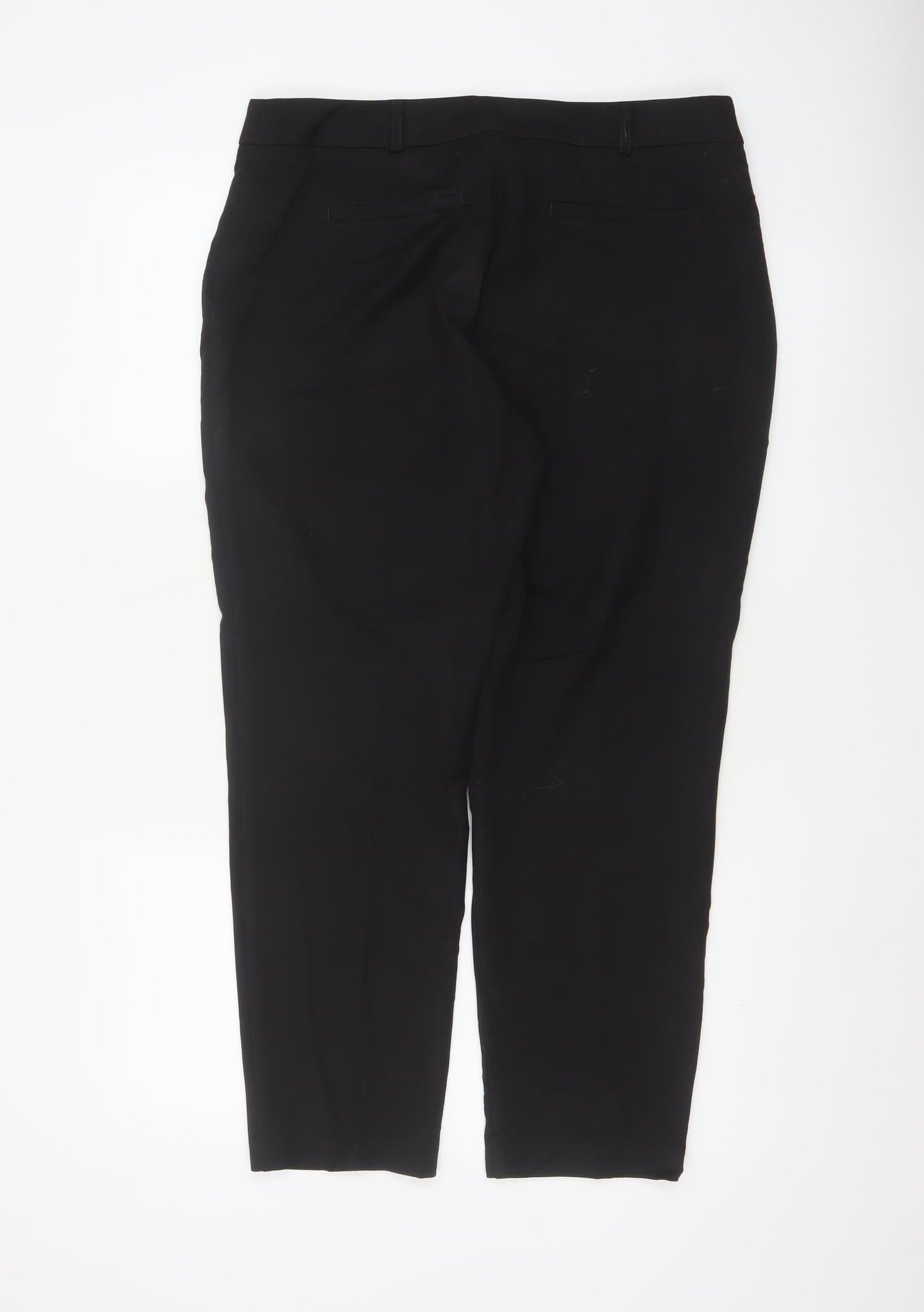 Wallis Women’s Black UK 14 Petite Tapered Smart Trousers Zip Pockets