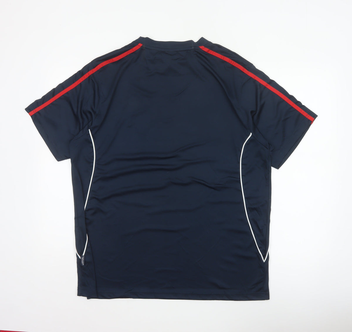 England Rugby Men's Blue 2XL Embroidered Logo Sports T-Shirt Short Sleeve
