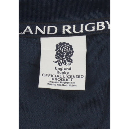 England Rugby Men's Blue 2XL Embroidered Logo Sports T-Shirt Short Sleeve