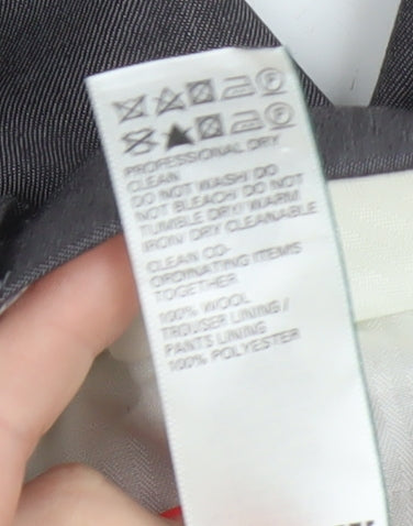 M&S Autograph Men Grey 36R Pure Wool Tailored Dress Trousers