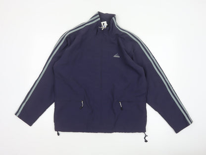 adidas Women’s Blue Size 14 Full Zip Windbreaker Jacket