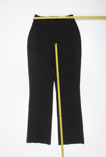 NA-KD Women Black UK 8 High Rise Flared Tailored Trousers