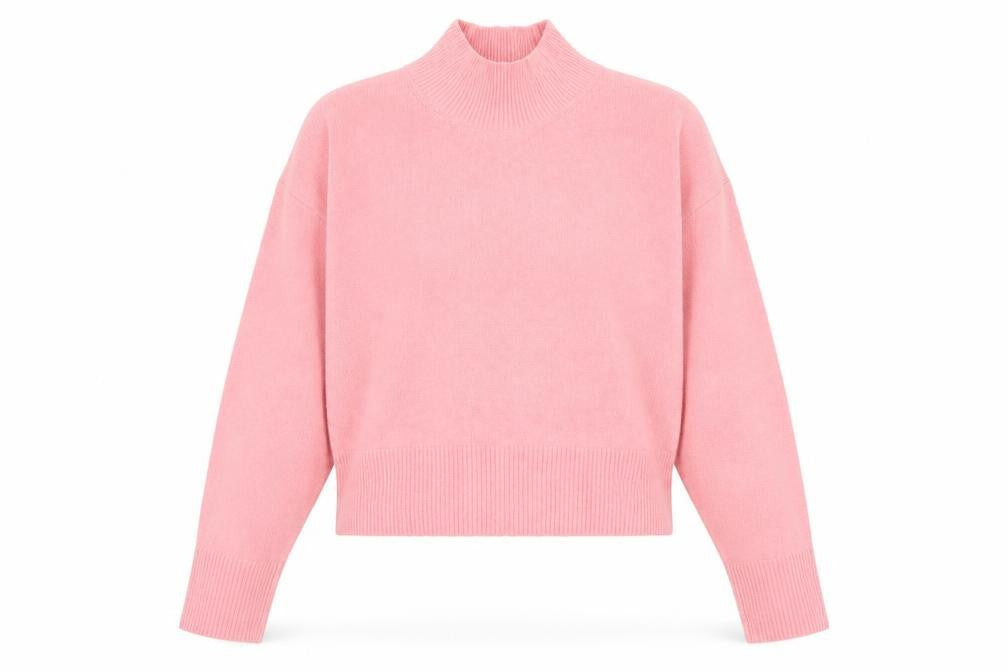 & Other Stories Women's Pink XS High Neck Knit Jumper