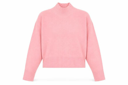 & Other Stories Women's Pink XS High Neck Knit Jumper
