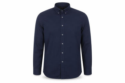 Marks & Spencer Men Blue 16 Slim Button Down Long Sleeve Shirt