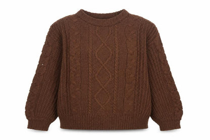 Brave Soul Women’s Brown Size 14 Cable Knit Mock Neck Jumper