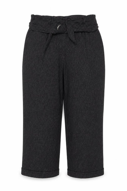Next Women's Grey UK 20 Paperbag Cropped Belted Tapered Trousers