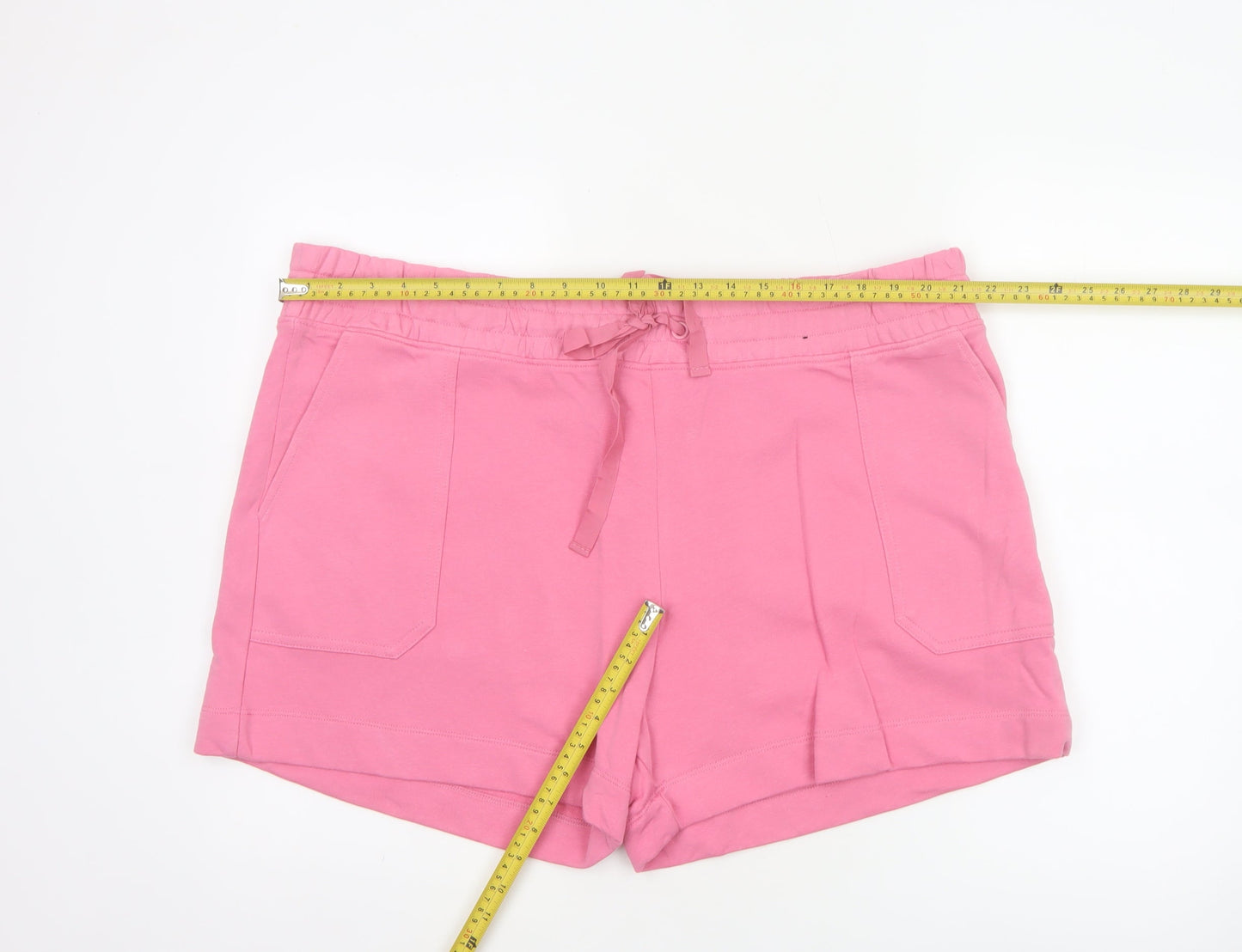 M&S Women’s Pink Size 22 Sweat Shorts Drawstring Pockets