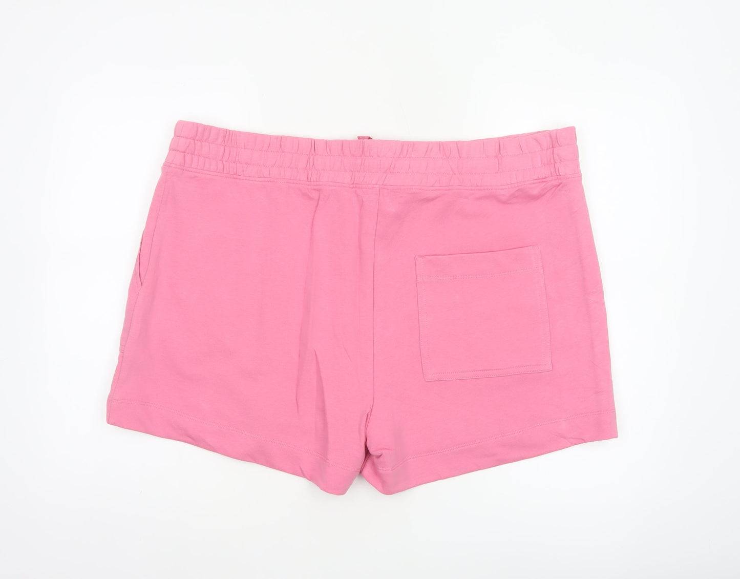 M&S Women’s Pink Size 22 Sweat Shorts Drawstring Pockets